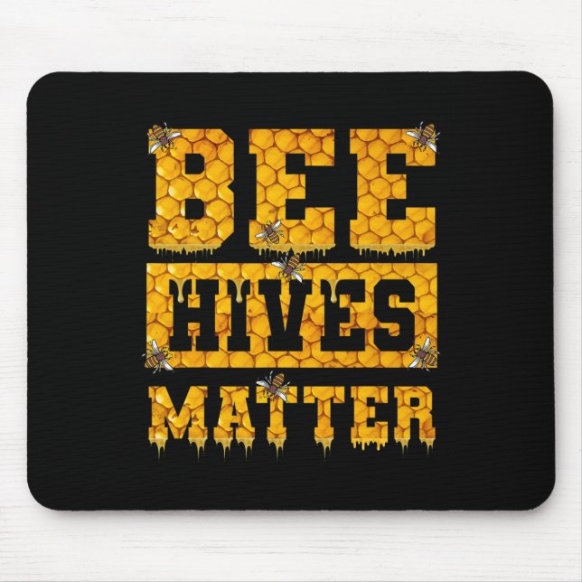Bee Hives Problem Climate Change Earth Day  Mouse Mat (Front)