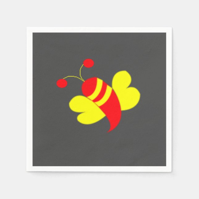 Bee Honey Bee Bumble Bee Party  Napkin (Front)