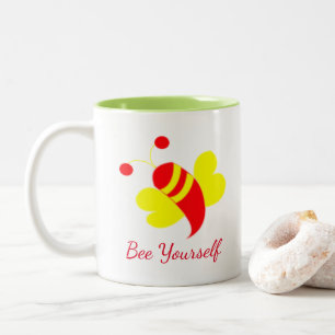 Bee Honey Bee Bumble Bee   Two-Tone Coffee Mug
