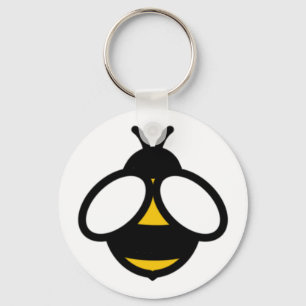 Bee, honey bee, bumblebee simple bee graphic key ring