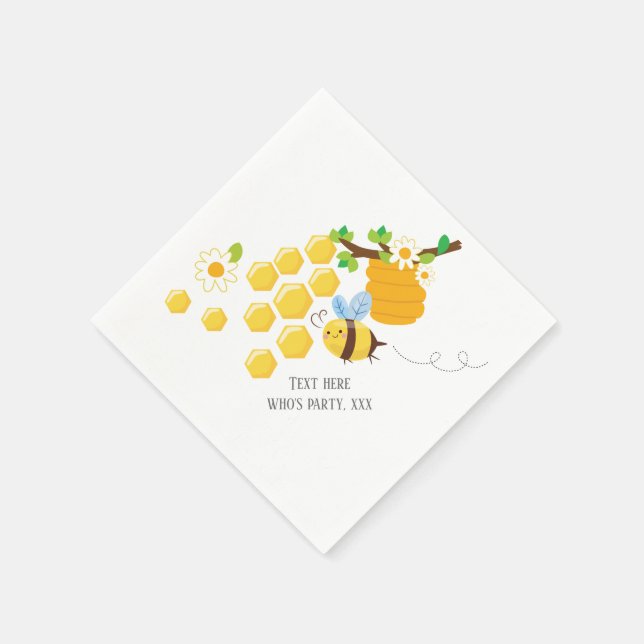 bee, honey bee, honey comb , Bumble bee Napkin (Corner)