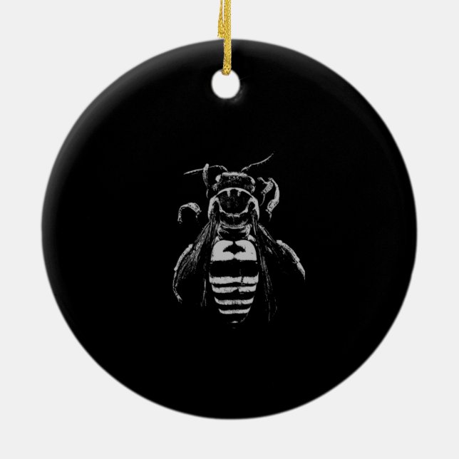 Bee - Honey - Bee Sting Ceramic Tree Decoration (Back)