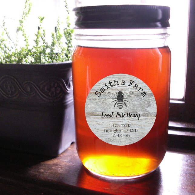Bee Honey Business Product 3 Inch Round Sticker (Creator Uploaded)