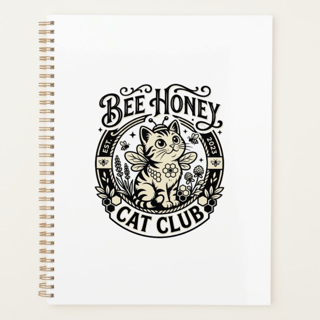 Bee Honey Cat Funny Cat Graphic - Bee Honey Cat Cl Planner (Front)