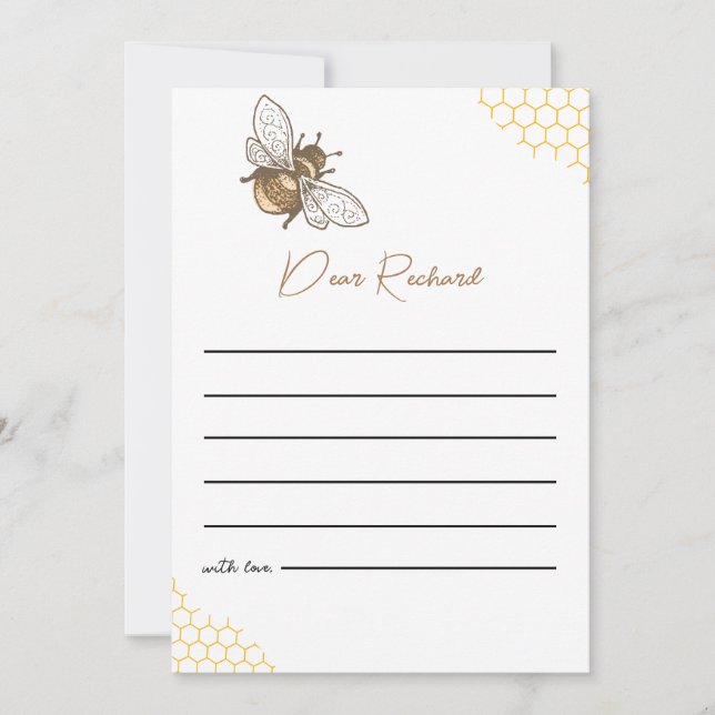  Bee Honey First Bee-day Time Capsule Card (Front)