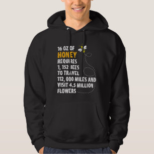 Bee honey statistics plant flowers beekeeper hoodie