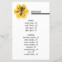 Bee & Honey White Pricelist