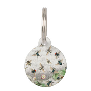 Bee Honey Worker Queen Bees Antique Pet Tag