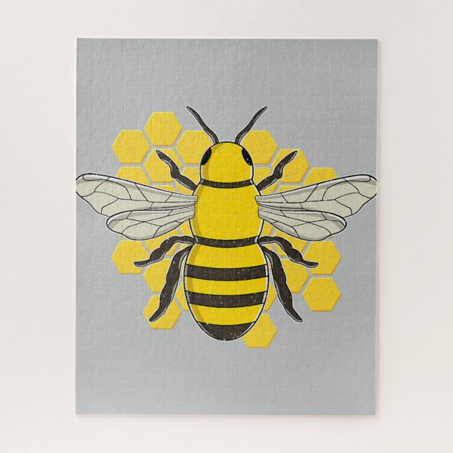 bee honeycomb beekeeper beekeeping bumblebee    jigsaw puzzle (Vertical)