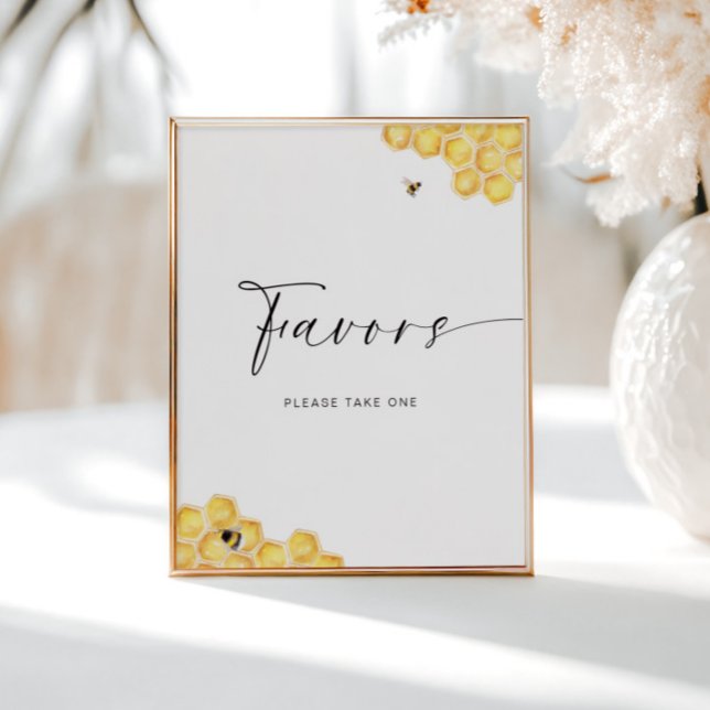 Bee Honeycomb Bridal Shower Favours Poster (Creator Uploaded)