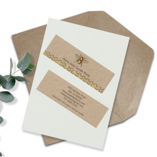 Bee Honeycomb Candle Maker Kraft Mini Business Card