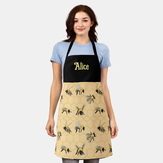 Bee Honeycomb Custom Apron (Worn)