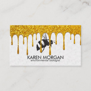 Bee   Honeycomb   Honey Drip Business Card