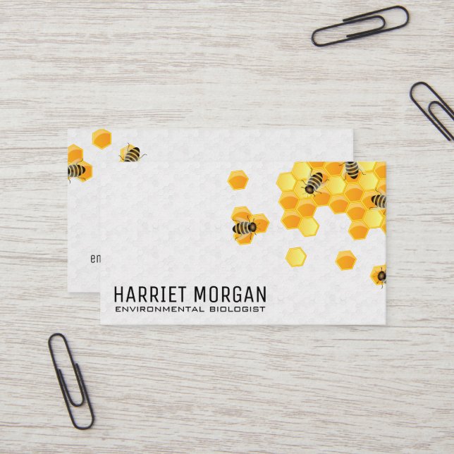 Bee | Honeycomb | Insect Business Card (Front/Back In Situ)