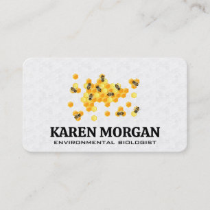 Bee Honeycomb Pattern Bug Business Card