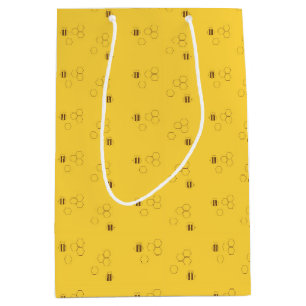 Bee Honeycomb Pattern Medium Gift Bag