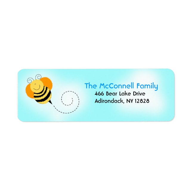 Bee Hop Bumble Bees PRINTABLE ADDRESS LABELS (Front)