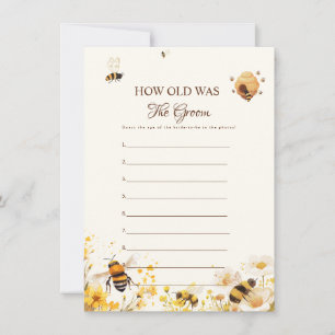 Bee How old was the Groom Shower Game Card