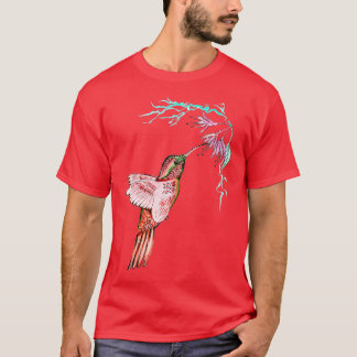Bee Hummingbird Beautiful  Bird Lovers  T-Shirt