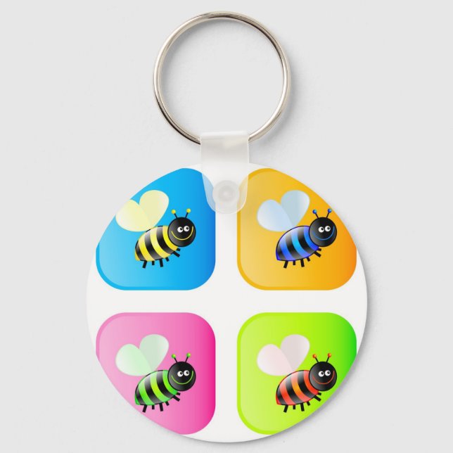 Bee Icons Key Ring (Front)