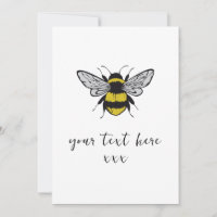 Bee Illustration – add your own text