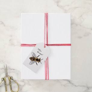 Bee Illustration Will You Bee Mine Gift Tag