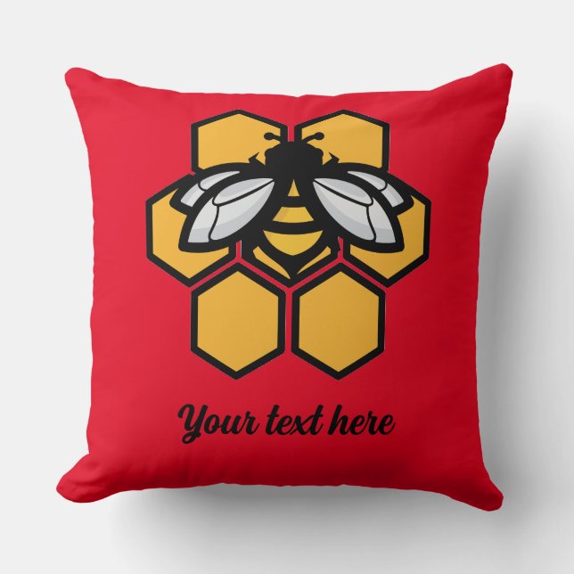 bee in a hive cushion (Front)