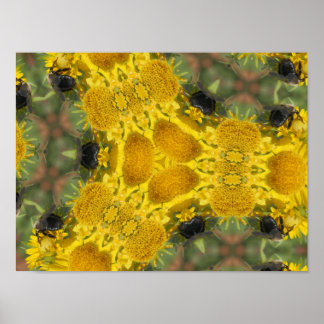Bee in a Kaleidoscope Poster