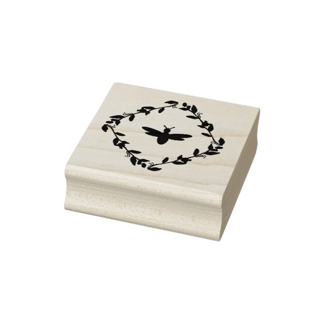 Bee in a Trellis Rubber Stamp (Stamp)