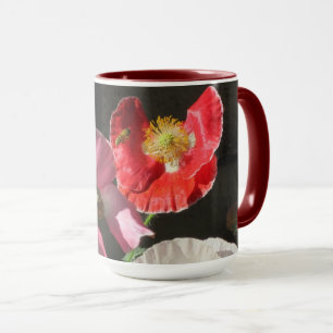 "Bee In The Poppies" mug