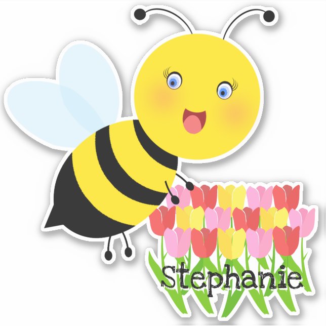 Bee in Tulip Garden (Front)