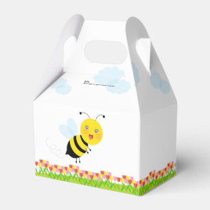 Bee in Tulip Garden Favour Box