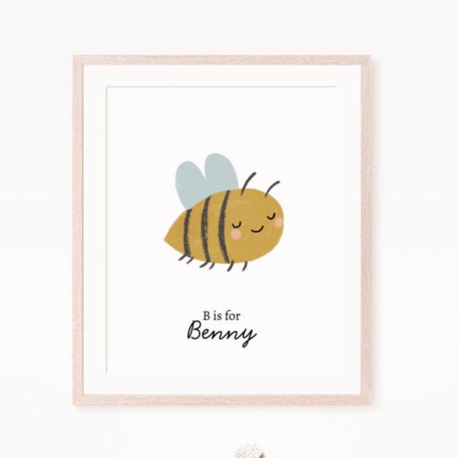 Bee Initial Letter Nursery Wall Art (Creator Uploaded)