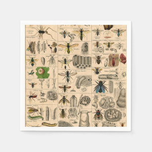 Bee Insect Bug Wasp Natural Nature Bees Painting Napkin