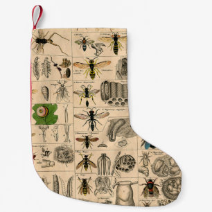 Bee Insect Bug Wasp Natural Nature Bees Painting Small Christmas Stocking