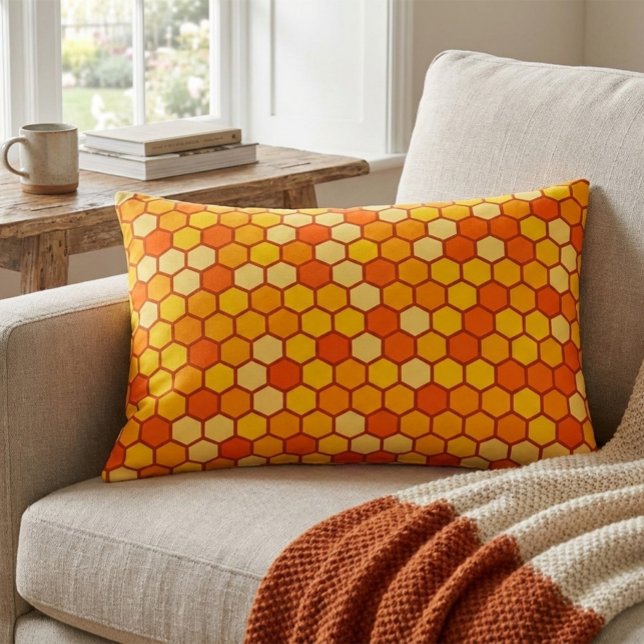 Bee-Inspired Cosy Honeycomb Throw Pillow (Creator Uploaded)