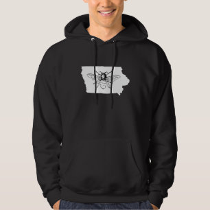 Bee Iowa Beekeeper Beekeeping Hoodie