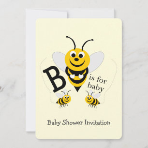 Bee Is For Baby Baby Shower Invitation