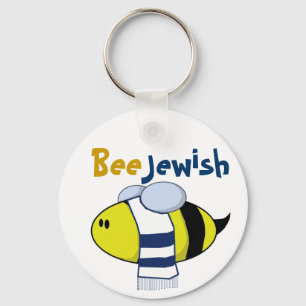 "Bee Jewish" Key Ring