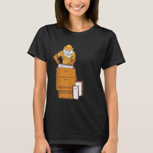 Bee Keeper and Beehive Graphic Bees Keeping T-Shirt