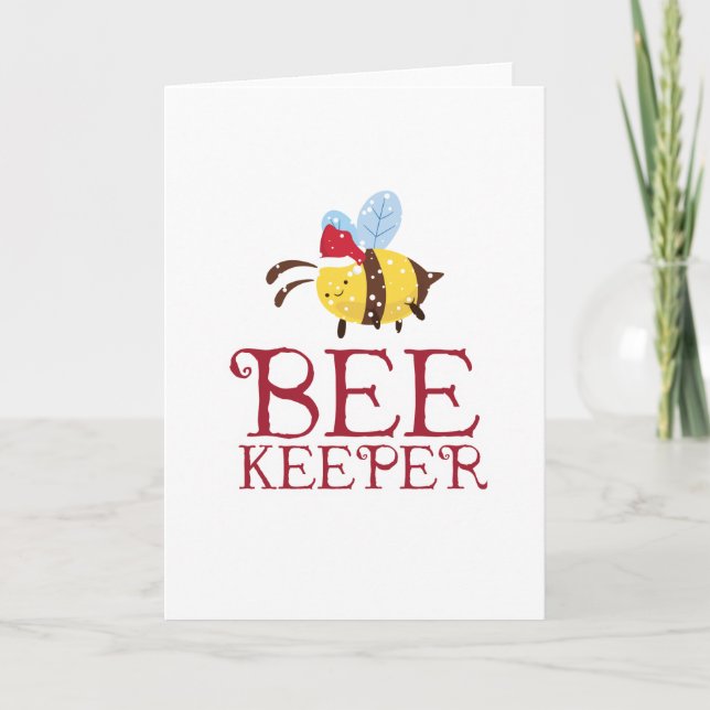 Bee Keeper Christmas Edition Holiday Card (Front)