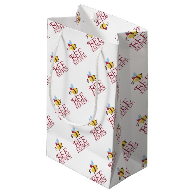 Bee Keeper Christmas Edition Small Gift Bag (Front Angled)