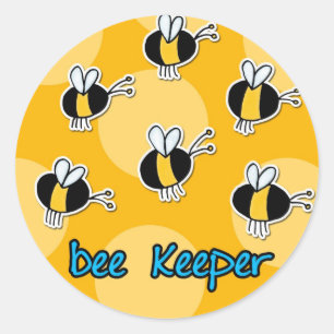 bee keeper classic round sticker