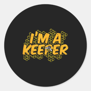 Bee-keeper Funny Beekeeng Pun Humor Honey Aarist G Classic Round Sticker