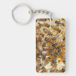 Bee keeping at Arlo's Honey Farm Key Ring