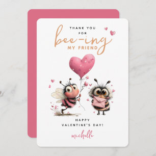 Bee Kids Classroom Valentines Day Card