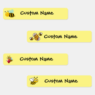 Bee Kids Waterproof Name Label School Supplies