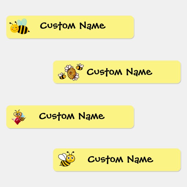 Bee Kids Waterproof Name Label School Supplies (Group)