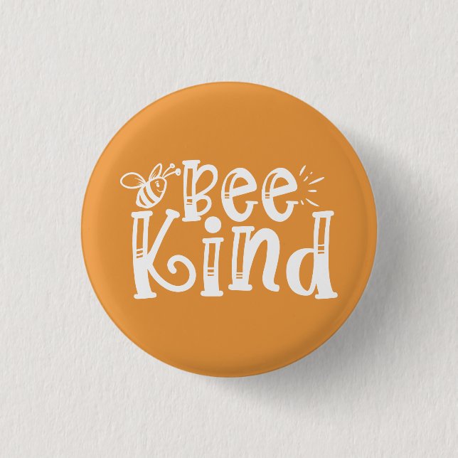 Bee Kind 3 Cm Round Badge (Front)