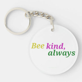  Bee Kind Always – Minimalist Motivational Keychai Key Ring